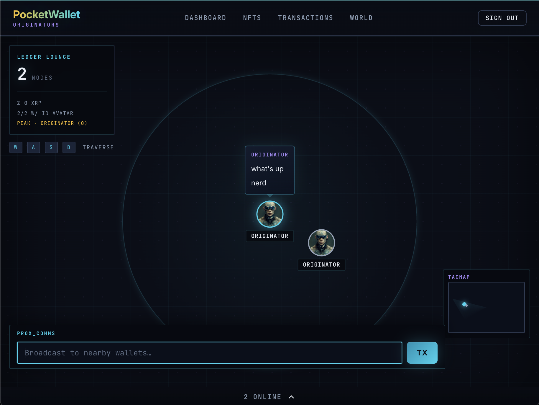 PocketWallet — Ledger lounge world